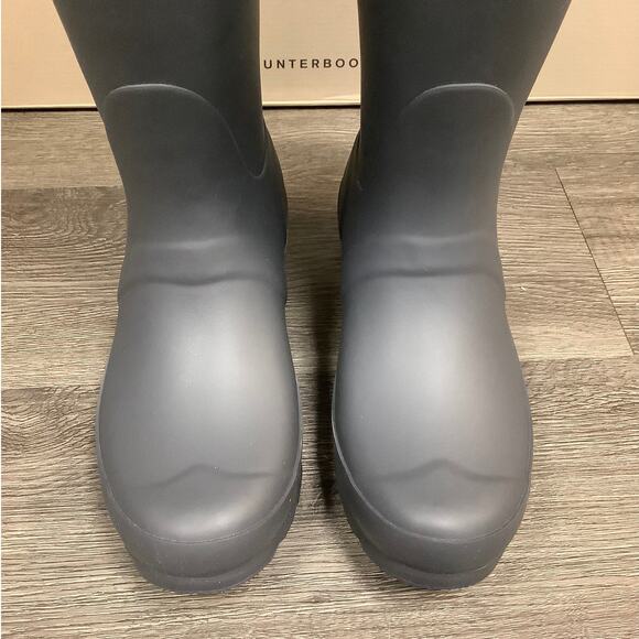 Hunter Size 5 Luna Matte Blue Yellow Original Tall Rain Boots Waterproof LM1-28 - Picture 3 of 10